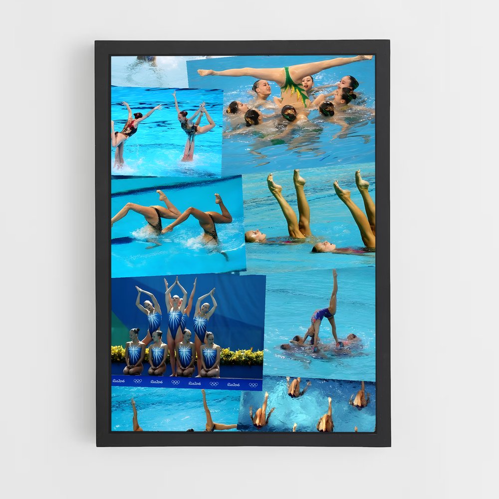 Poster Ballet Aquatique – affiche Natation synchronisée (vue 2)